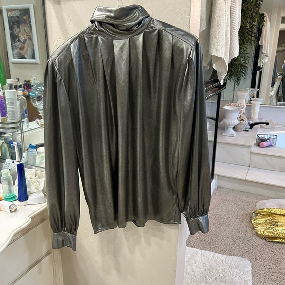 Pewter Metallic Gray Women's Top - Picture 2 of 2